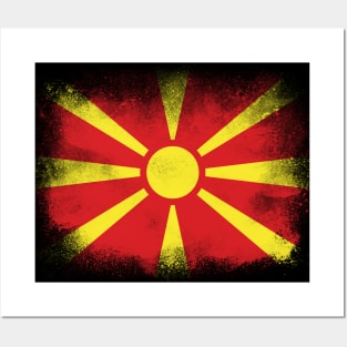 North Macedonia Flag Posters and Art